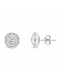 Round Halo Set Diamond Earrings, in 18ct White Gold. Tdw 1.0ct